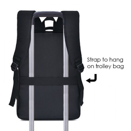 15.6" Casual PU Laptop Backpack With USB Port 04